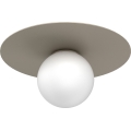 Griestu lampa FLAT 1xE27/15W/230V Ø 35 cm bēša