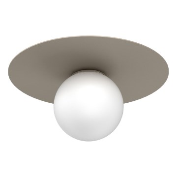 Griestu lampa FLAT 1xE27/15W/230V Ø 35 cm bēša