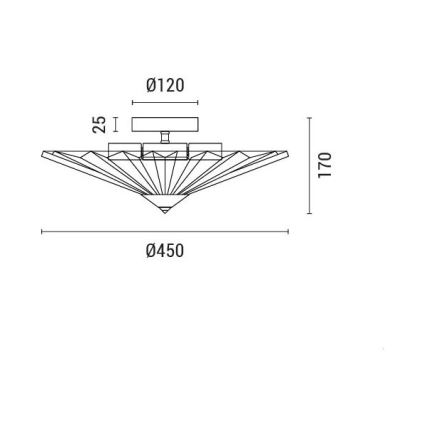 Griestu lampa FLOAT 5xE14/15W/230V balta