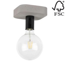 Griestu lampa FORTAN 1xE27/60W/230V betons - FSC sertifikāts