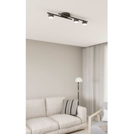 Griestu lampa FRAGMENT 3xGX53/12W/230V melna