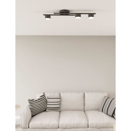 Griestu lampa FRAGMENT 3xGX53/12W/230V melna