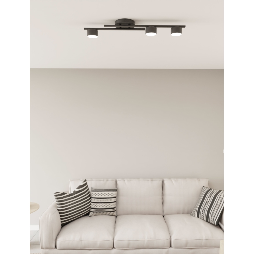 Griestu lampa FRAGMENT 3xGX53/12W/230V melna