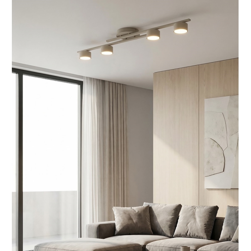 Griestu lampa FRAGMENT 4xGX53/12W/230V, bēšā krāsā