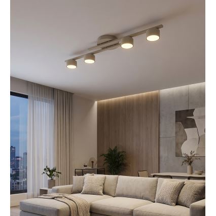 Griestu lampa FRAGMENT 4xGX53/12W/230V, bēšā krāsā