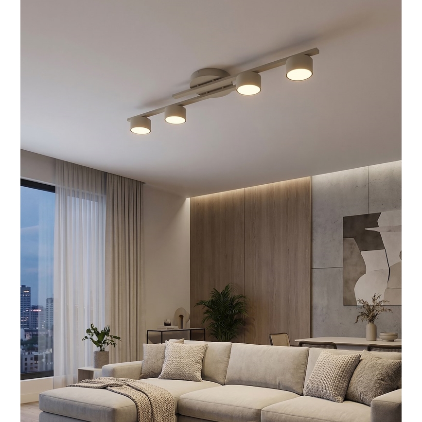 Griestu lampa FRAGMENT 4xGX53/12W/230V, bēšā krāsā