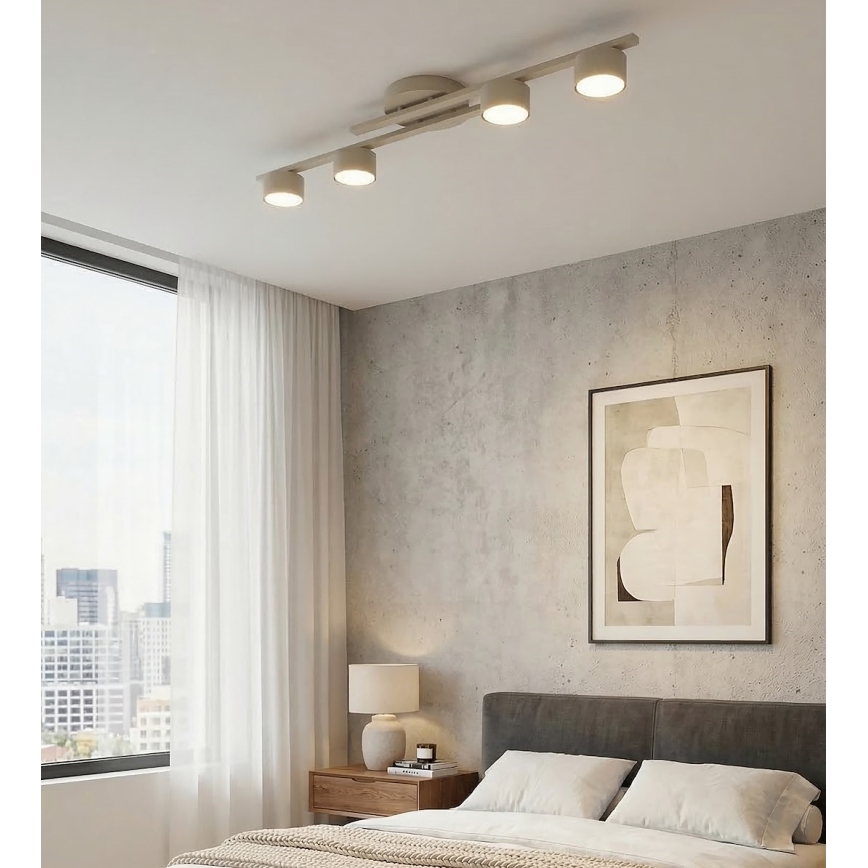 Griestu lampa FRAGMENT 4xGX53/12W/230V, bēšā krāsā