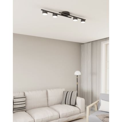 Griestu lampa FRAGMENT 4xGX53/12W/230V melna