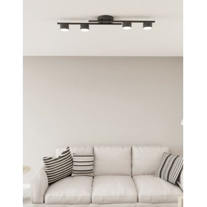 Griestu lampa FRAGMENT 4xGX53/12W/230V melna