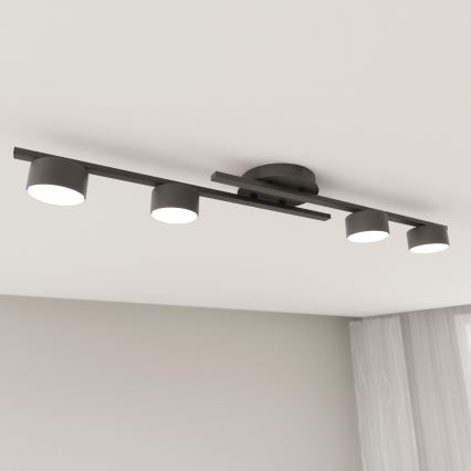 Griestu lampa FRAGMENT 4xGX53/12W/230V melna