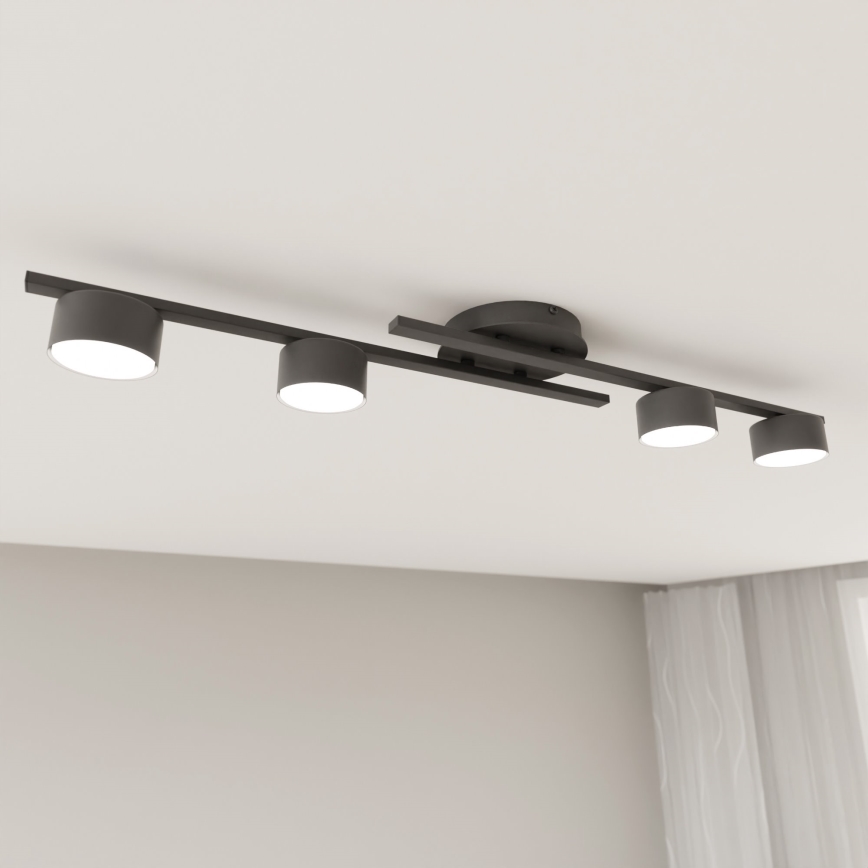 Griestu lampa FRAGMENT 4xGX53/12W/230V melna