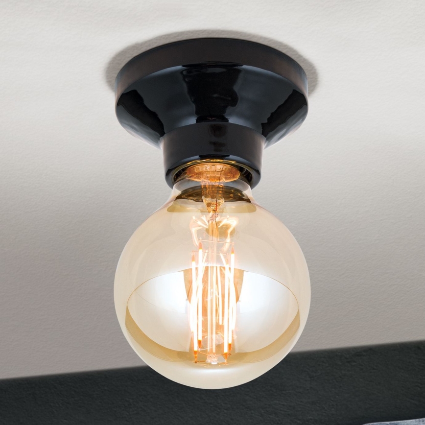 Griestu lampa FROST 1xE27/60W/230V melna