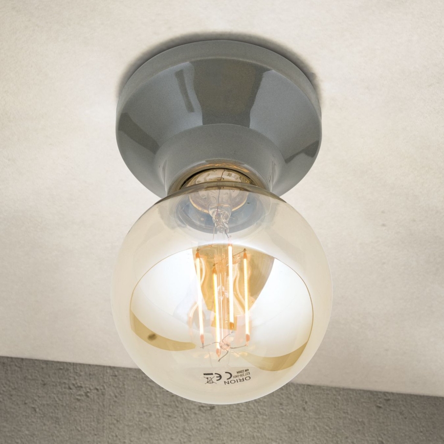 Griestu lampa FROST 1xE27/60W/230V pelēka