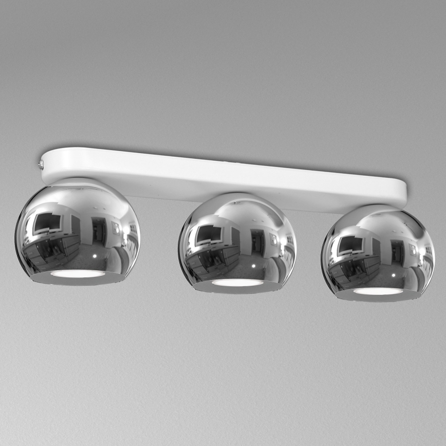 Griestu lampa GALAXY 3xGU10/8W/230V balta/spīdīgi hromēts