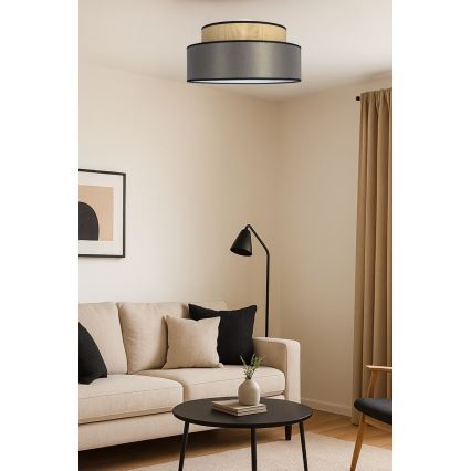 Griestu lampa GRACE 1xE27/60W/230V bēša/brūna