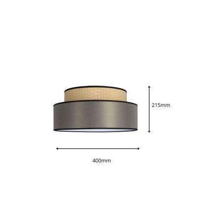Griestu lampa GRACE 1xE27/60W/230V bēša/brūna