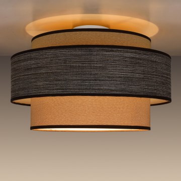 Griestu lampa GRACE 1xE27/60W/230V bēša/brūna