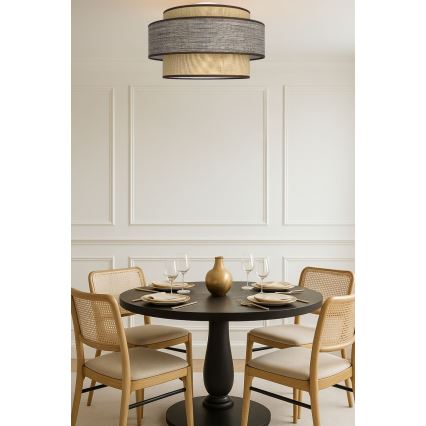 Griestu lampa GRACE 1xE27/60W/230V bēša/brūna