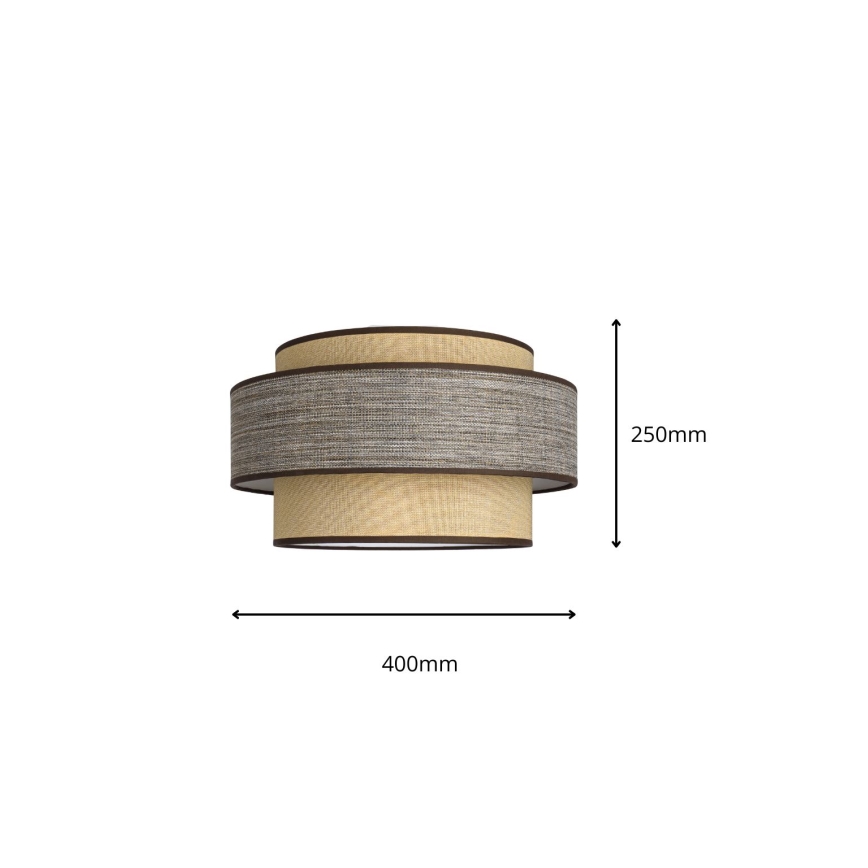 Griestu lampa GRACE 1xE27/60W/230V bēša/brūna