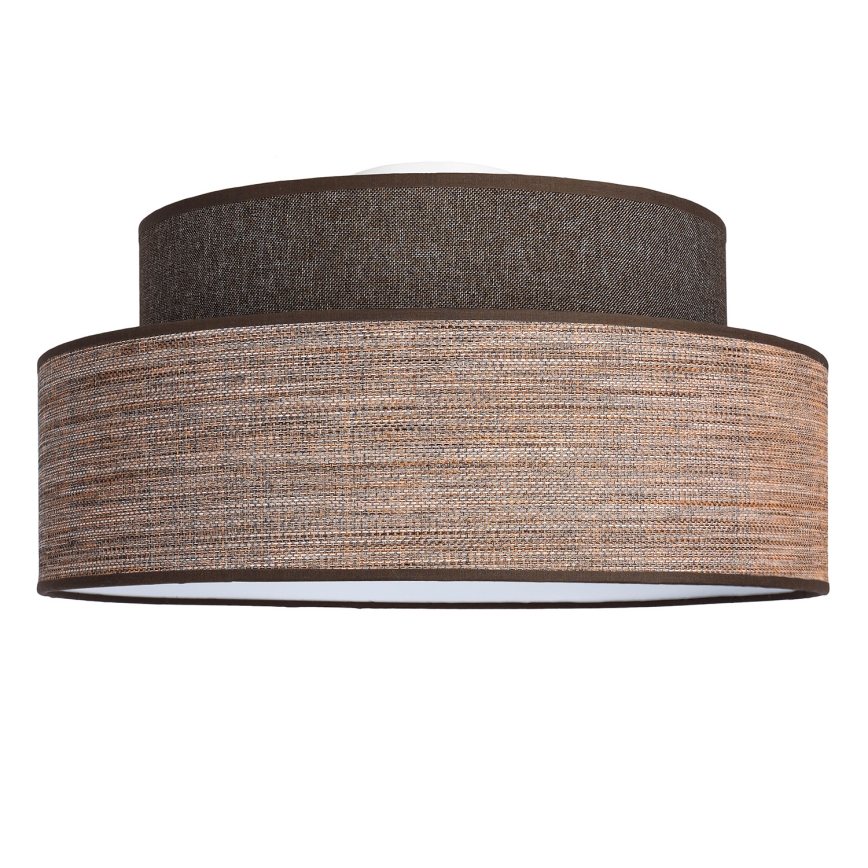 Griestu lampa GRACE 1xE27/60W/230V brūna/bēša