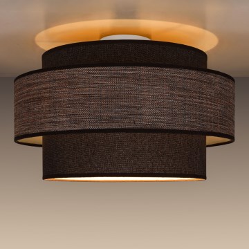 Griestu lampa GRACE 1xE27/60W/230V brūna/bēša