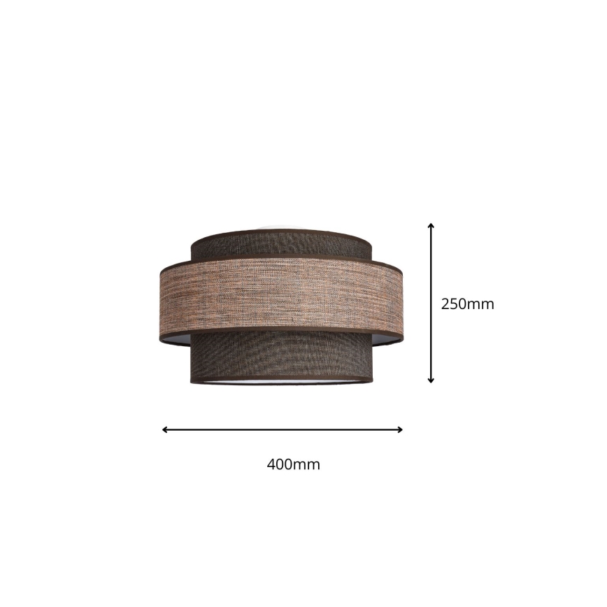 Griestu lampa GRACE 1xE27/60W/230V brūna/bēša