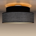 Griestu lampa GRACE 1xE27/60W/230V d. 40 cm melna/pelēka