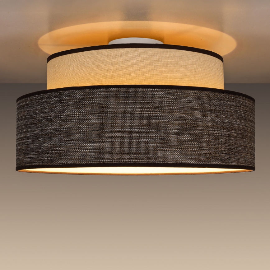 Griestu lampa GRACE 1xE27/60W/230V krēmkrāsa/brūna