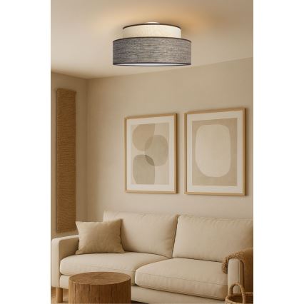 Griestu lampa GRACE 1xE27/60W/230V krēmkrāsa/brūna