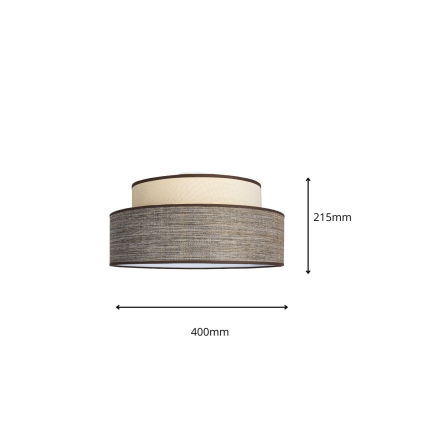 Griestu lampa GRACE 1xE27/60W/230V krēmkrāsa/brūna