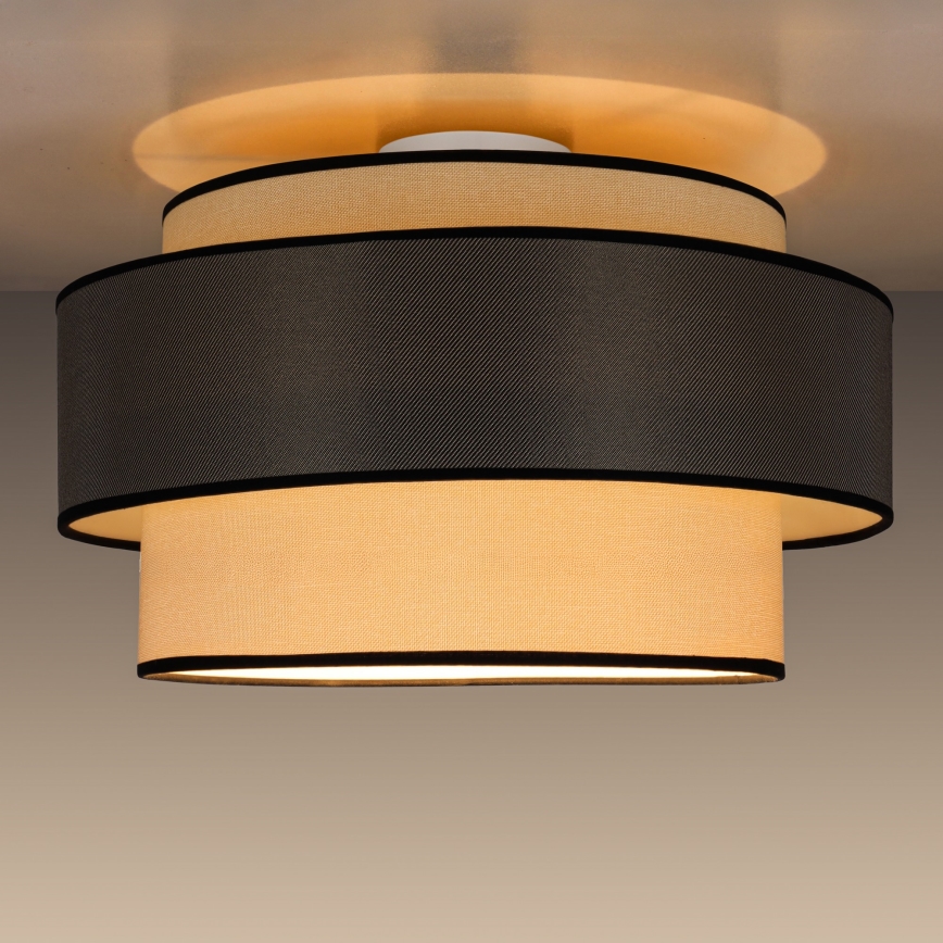 Griestu lampa GRACE 1xE27/60W/230V krēmkrāsa/pelēka