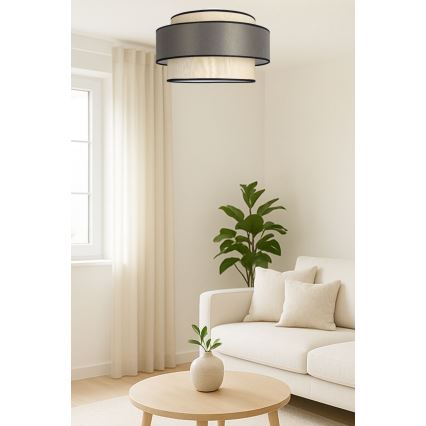 Griestu lampa GRACE 1xE27/60W/230V krēmkrāsa/pelēka