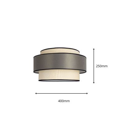 Griestu lampa GRACE 1xE27/60W/230V krēmkrāsa/pelēka