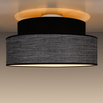 Griestu lampa GRACE 1xE27/60W/230V melna/pelēka