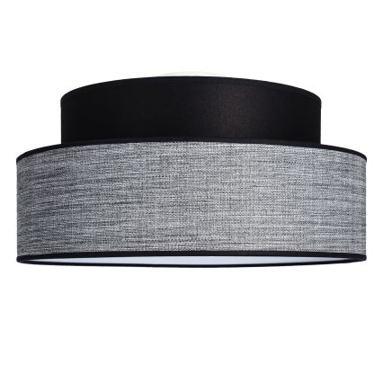 Griestu lampa GRACE 1xE27/60W/230V melna/pelēka