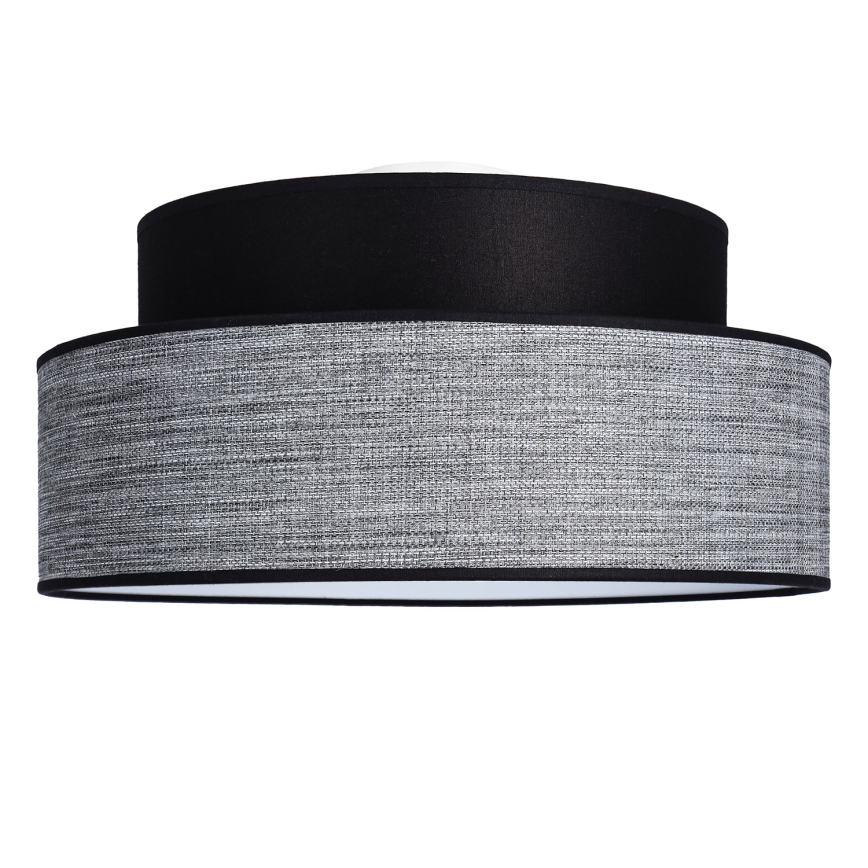 Griestu lampa GRACE 1xE27/60W/230V melna/pelēka