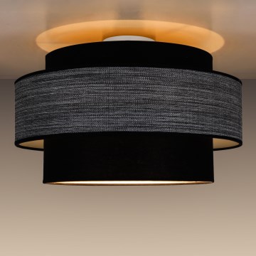 Griestu lampa GRACE 1xE27/60W/230V melna/pelēka