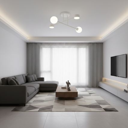 Griestu lampa HOLON, virsmas piestiprināma, 2xG9/8W/230V + 2xGX53/12W, pelēka