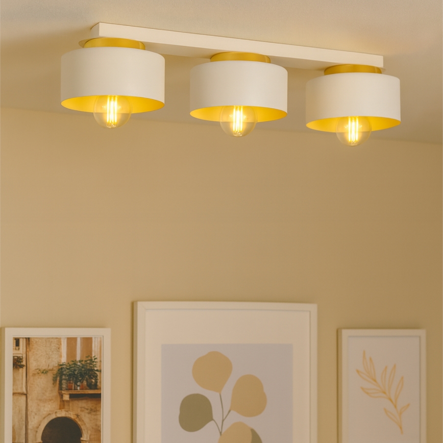 Griestu lampa IGNIA 3xE27/60W/230V balta