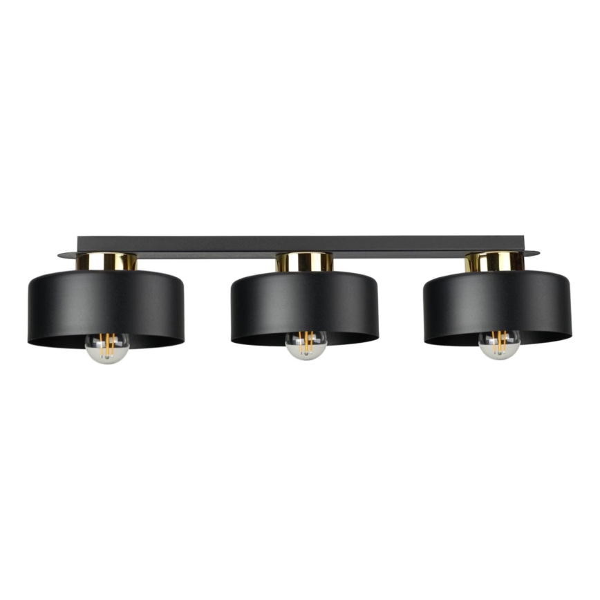 Griestu lampa IGNIA 3xE27/60W/230V melna