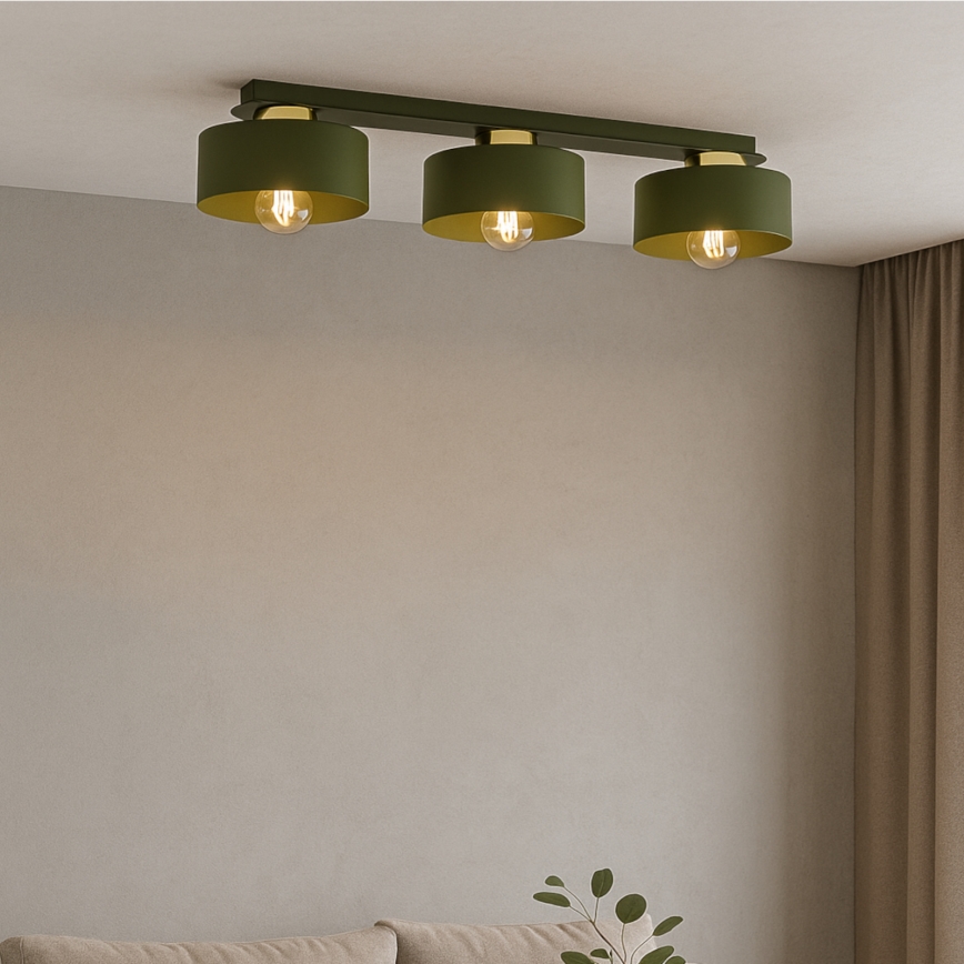 Griestu lampa IGNIA 3xE27/60W/230V zaļa