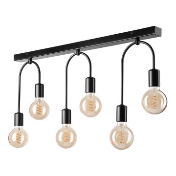 Griestu lampa JANO 6xE27/15W/230V melna