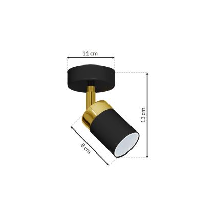 Griestu lampa JOKER 1xGU10/25W/230V melns