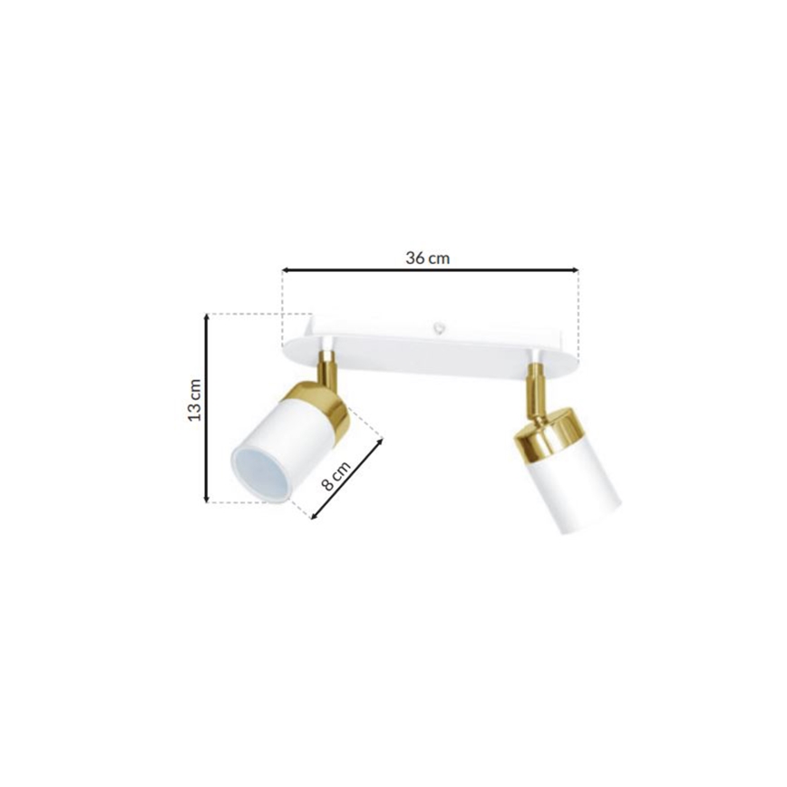 Griestu lampa JOKER 2xGU10/25W/230V balts