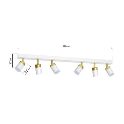 Griestu lampa JOKER 6xGU10/25W/230V balts