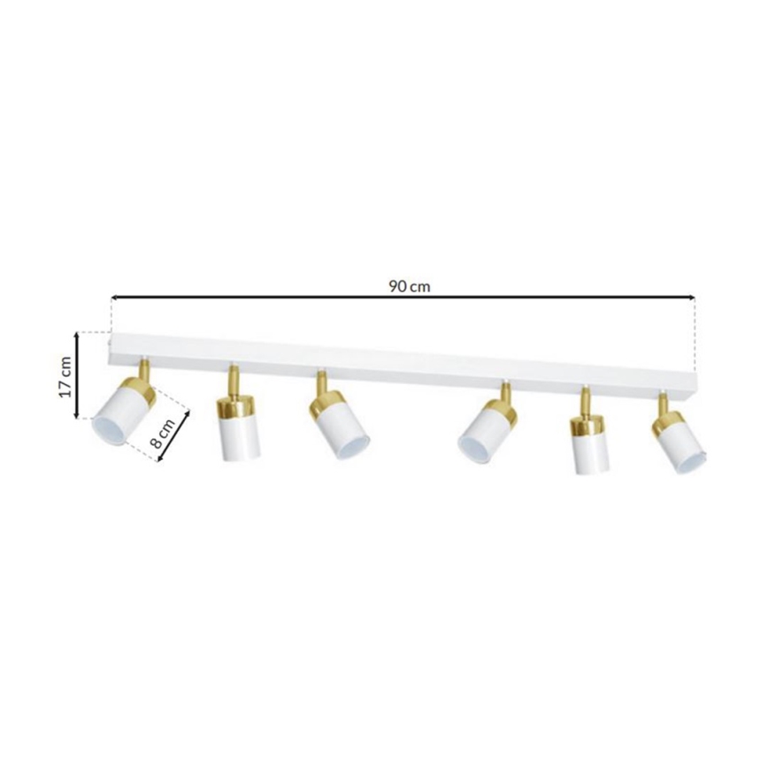 Griestu lampa JOKER 6xGU10/25W/230V balts