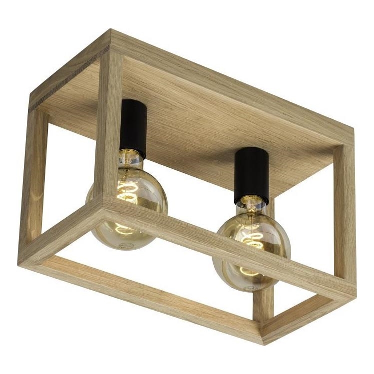 Griestu lampa KAGO 2xE27/60W/230V matēts ozols