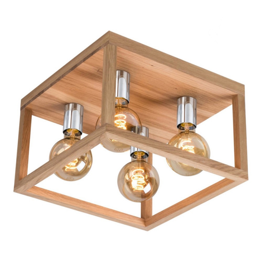 Griestu lampa KAGO 4xE27/60W/230V ozols