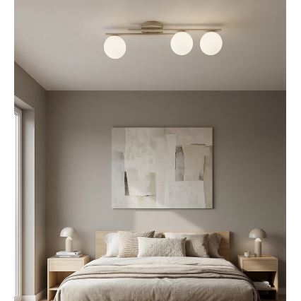 Griestu lampa KAIRO 3xE14/10W/230V bēša