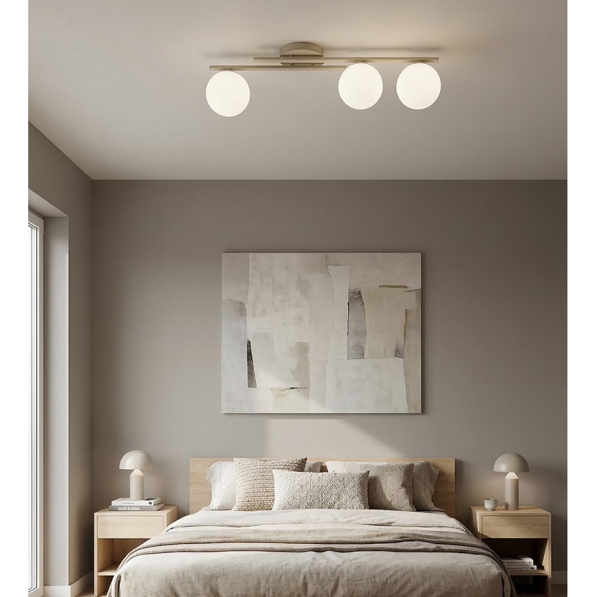 Griestu lampa KAIRO 3xE14/10W/230V bēša